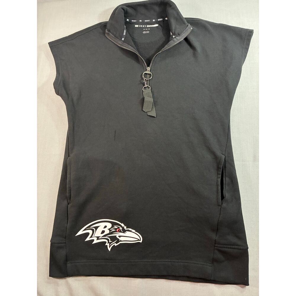 DKNY Sport Baltimore Ravens Sleeveless Quarter Zip Sweatshirt Dress Medium - Picture 3 of 9